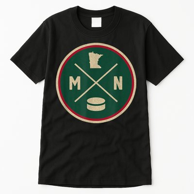 Classic Minnesota Hockey MN Outline Tall T-Shirt