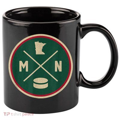 Classic Minnesota Hockey MN Outline 11oz C Handle Ceramic Mug
