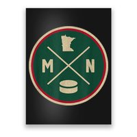 Classic Minnesota Hockey MN Outline Poster