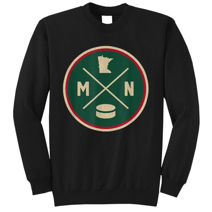 Classic Minnesota Hockey MN Outline Tall Sweatshirt