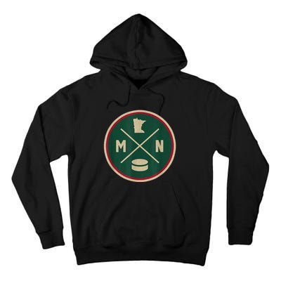 Classic Minnesota Hockey MN Outline Tall Hoodie