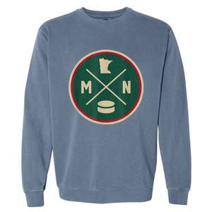 Classic Minnesota Hockey MN Outline Garment-Dyed Sweatshirt