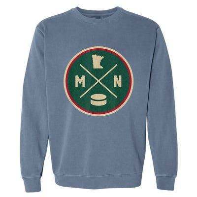 Classic Minnesota Hockey MN Outline Garment-Dyed Sweatshirt