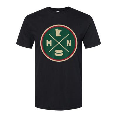 Classic Minnesota Hockey MN Outline Softstyle CVC T-Shirt