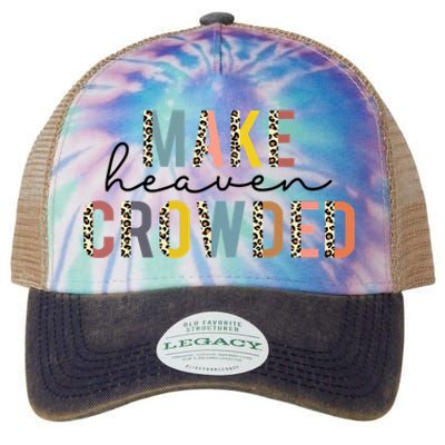 Christian Make Heaven Crowded Leopard Legacy Tie Dye Trucker Hat