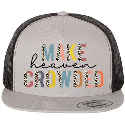 Christian Make Heaven Crowded Leopard Flat Bill Trucker Hat