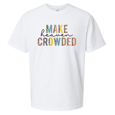 Christian Make Heaven Crowded Leopard Sueded Cloud Jersey T-Shirt