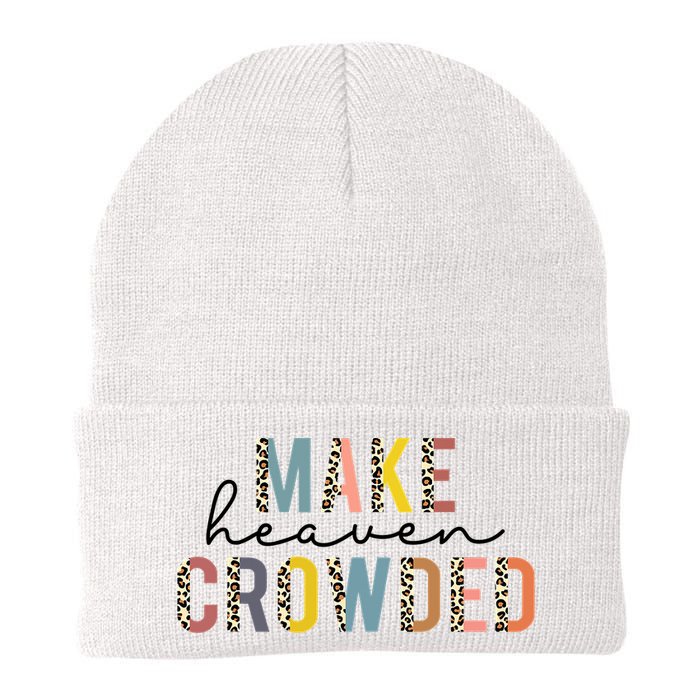 Christian Make Heaven Crowded Leopard Knit Cap Winter Beanie