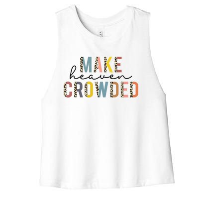 Christian Make Heaven Crowded Leopard Women's Racerback Cropped Tank