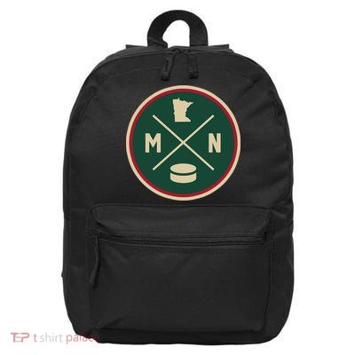 Classic Minnesota Hockey MN Outline 16 in Basic Backpack