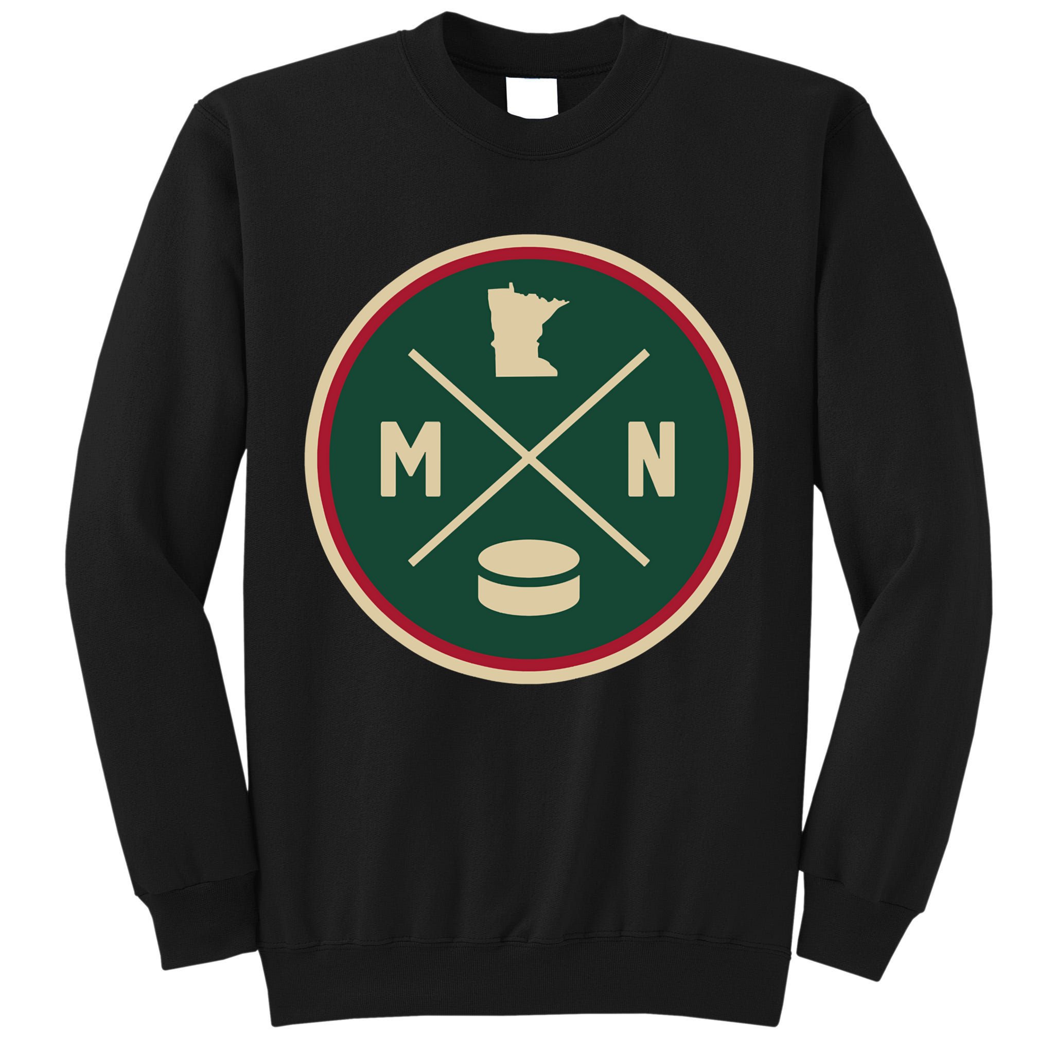 Classic Minnesota Hockey MN Outline Tall Sweatshirt