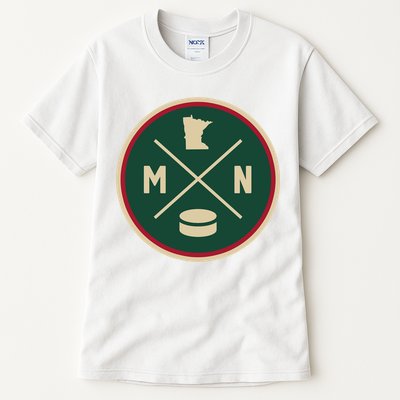 Classic Minnesota Hockey MN Outline Tall T-Shirt