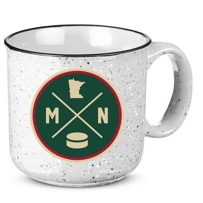 Classic Minnesota Hockey MN Outline 15oz Campfire Ceramic Mug