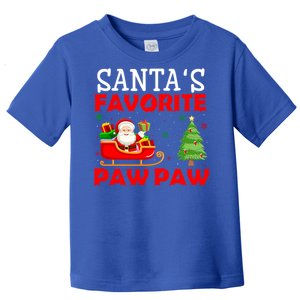 Christmas Matching Holiday Outfits Santa's Favorite Paw Paw Funny Gift Toddler T-Shirt