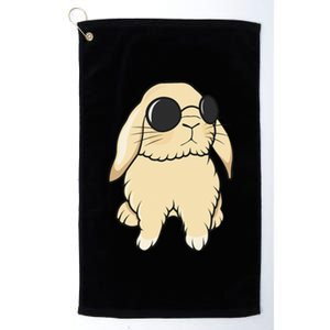 Cute Mini Holland Lop Bunny Rabbit Lover Sunglasses Easter Platinum Collection Golf Towel