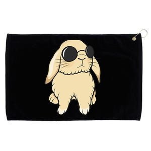 Cute Mini Holland Lop Bunny Rabbit Lover Sunglasses Easter Grommeted Golf Towel