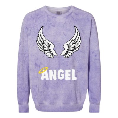 Couple Matching Halloween Costumes Angel Colorblast Crewneck Sweatshirt