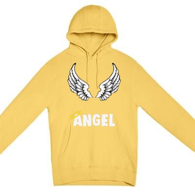 Couple Matching Halloween Costumes Angel Premium Pullover Hoodie