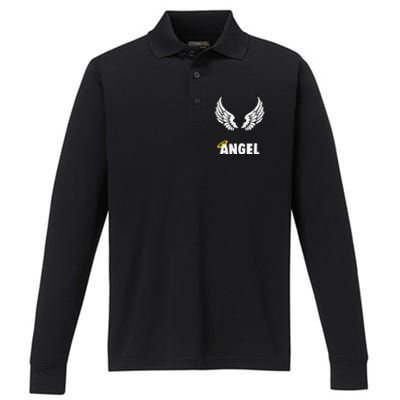 Couple Matching Halloween Costumes Angel Performance Long Sleeve Polo