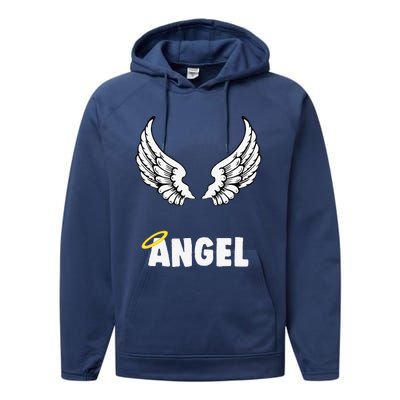 Couple Matching Halloween Costumes Angel Performance Fleece Hoodie