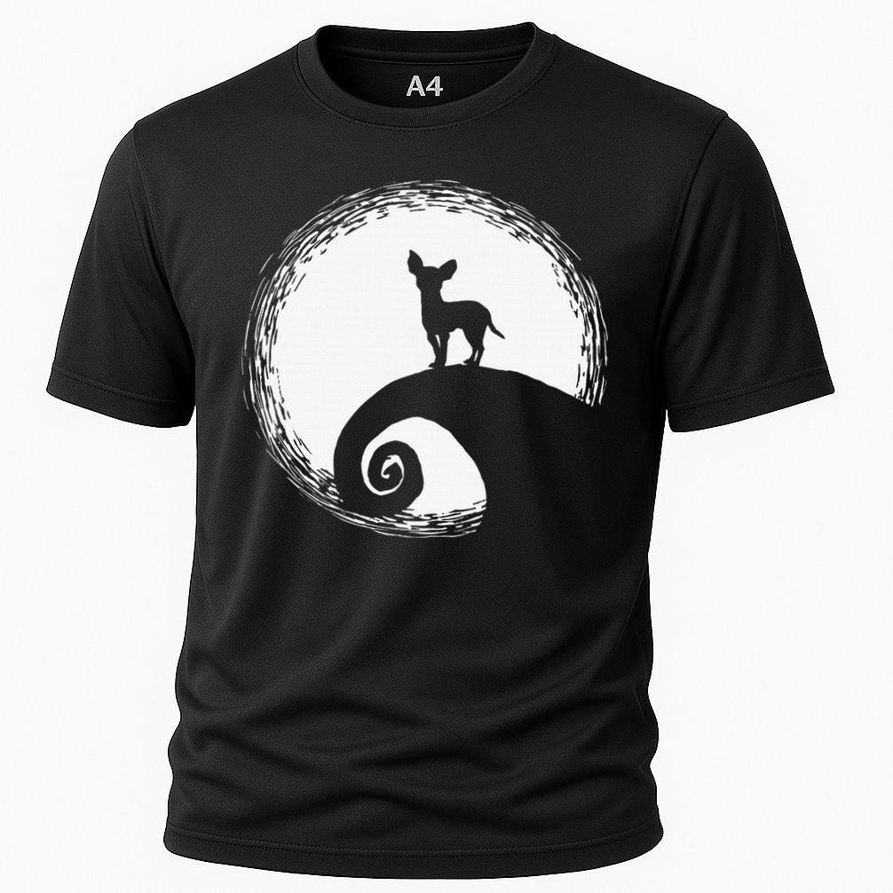 Chihuahua Moon Halloween Costume for Dog Lovers Cooling Performance Crew T-Shirt
