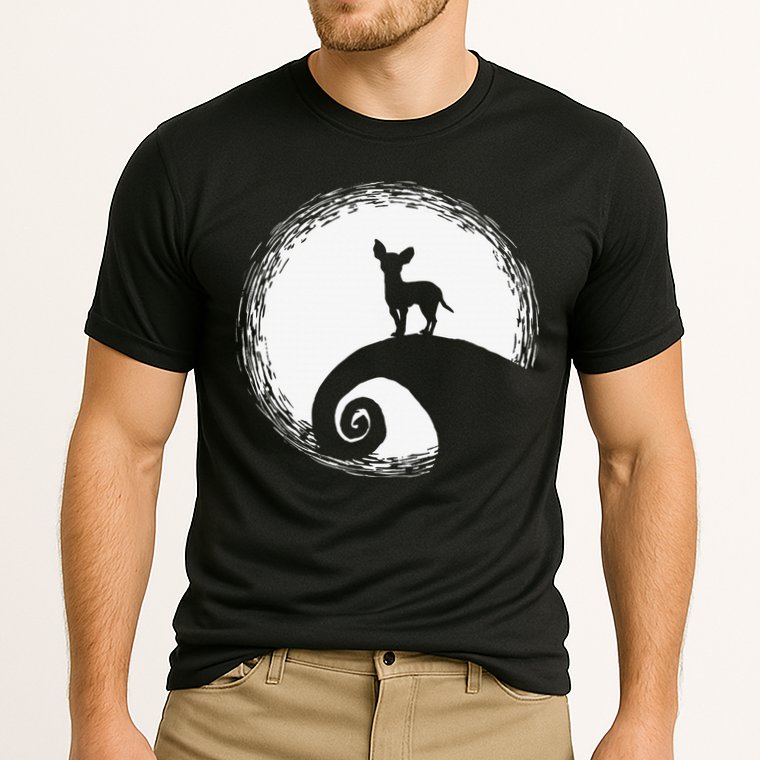 Chihuahua Moon Halloween Costume for Dog Lovers Cooling Performance Crew T-Shirt