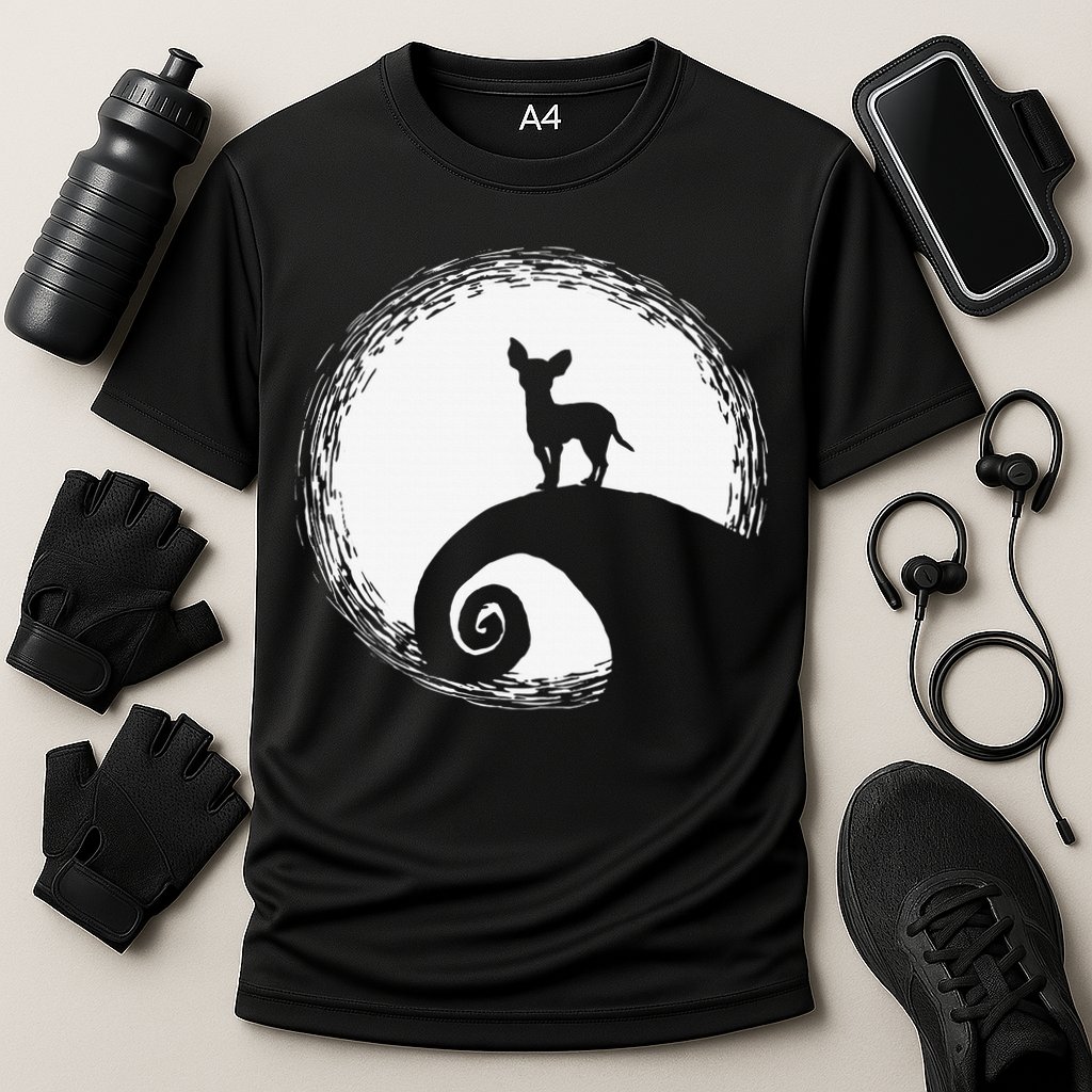 Chihuahua Moon Halloween Costume for Dog Lovers Cooling Performance Crew T-Shirt