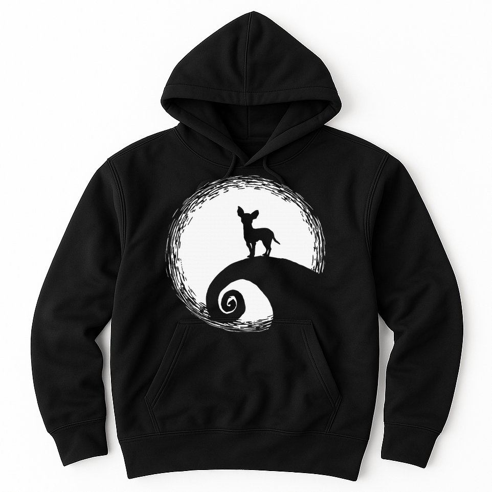 Chihuahua Moon Halloween Costume for Dog Lovers Hoodie