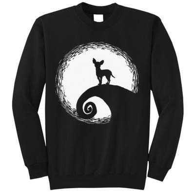 Chihuahua Moon Halloween Costume for Dog Lovers Sweatshirt