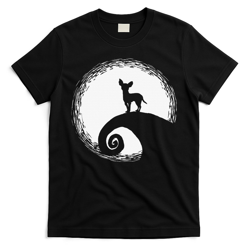 Chihuahua Moon Halloween Costume for Dog Lovers T-Shirt