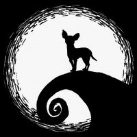 Chihuahua Moon Halloween Costume for Dog Lovers Button