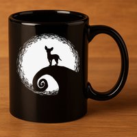 Chihuahua Moon Halloween Costume for Dog Lovers 11oz C Handle Ceramic Mug