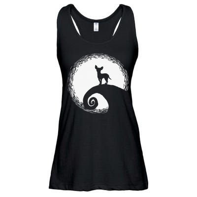 Chihuahua Moon Halloween Costume for Dog Lovers Ladies Essential Flowy Tank