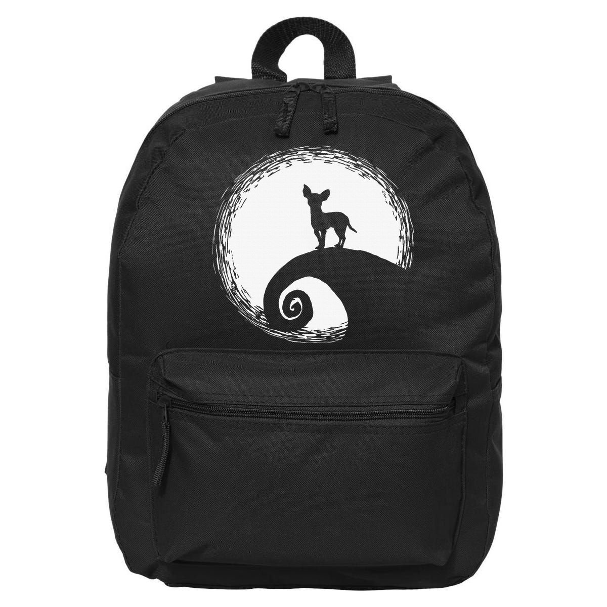Chihuahua Moon Halloween Costume for Dog Lovers 16 in Basic Backpack