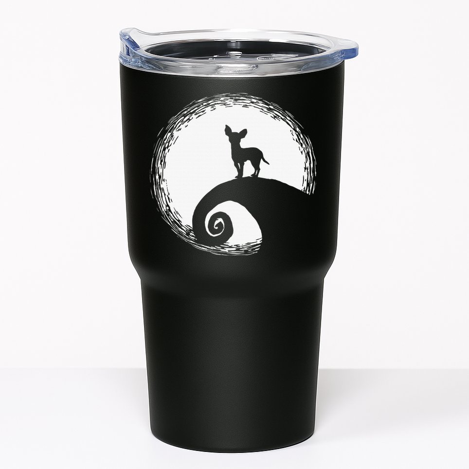 Chihuahua Moon Halloween Costume for Dog Lovers Tumbler