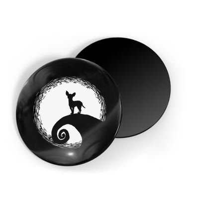 Chihuahua Moon Halloween Costume for Dog Lovers Magnet