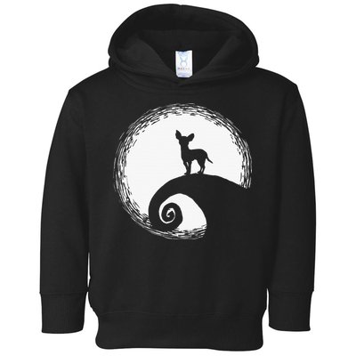 Chihuahua Moon Halloween Costume for Dog Lovers Toddler Hoodie