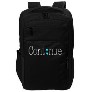 Continue Mental Health Awareness Semicolon Impact Tech Backpack