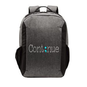 Continue Mental Health Awareness Semicolon Vector Backpack