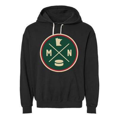 Classic Minnesota Hockey MN Outline Garment-Dyed Fleece Hoodie