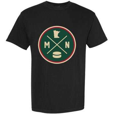 Classic Minnesota Hockey MN Outline Garment-Dyed Heavyweight T-Shirt