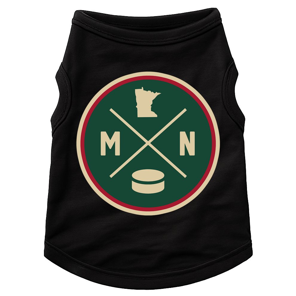 Classic Minnesota Hockey MN Outline Doggie Tank