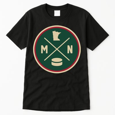 Classic Minnesota Hockey MN Outline Tall T-Shirt