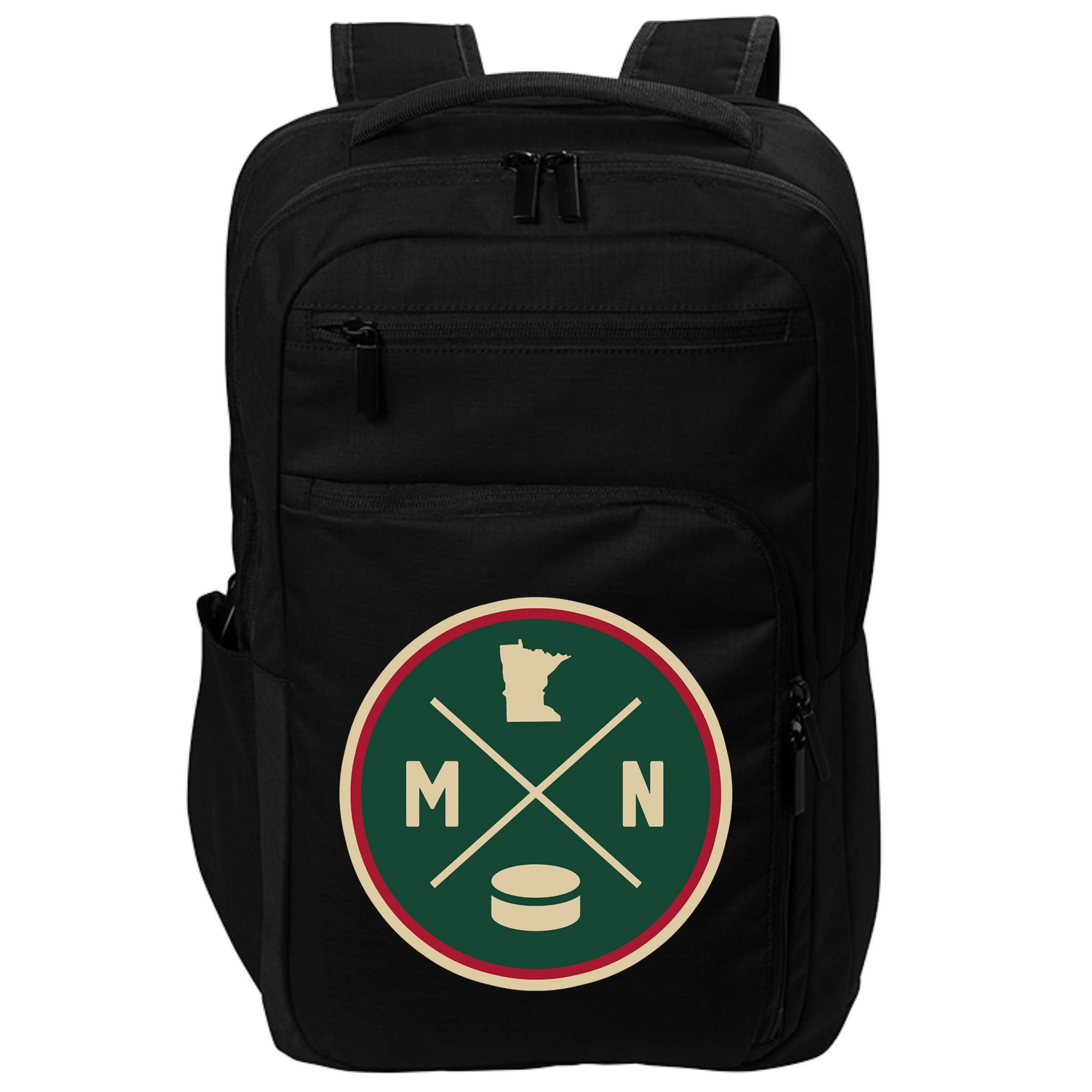 Classic Minnesota Hockey MN Outline Impact Tech Backpack