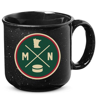 Classic Minnesota Hockey MN Outline 15oz Campfire Ceramic Mug