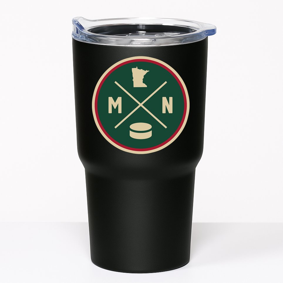 Classic Minnesota Hockey MN Outline Tumbler