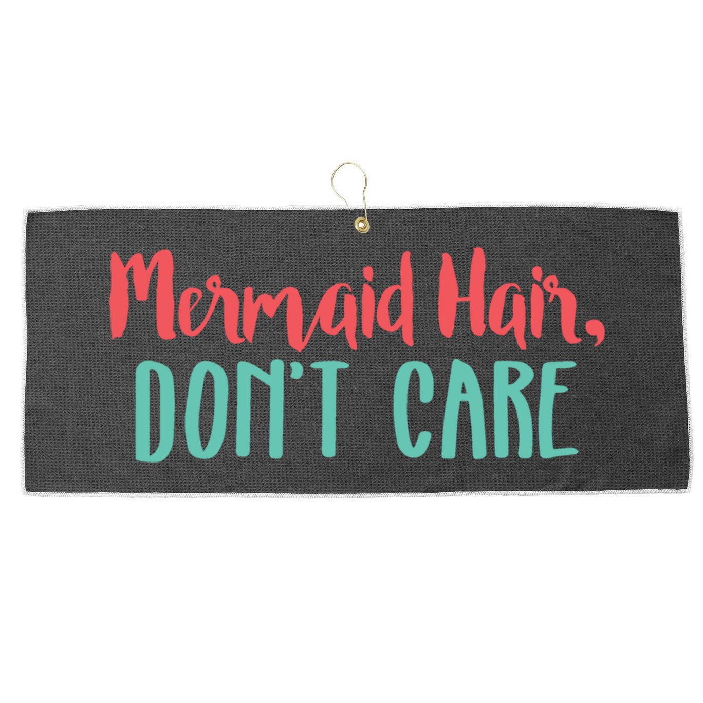 Cute Mermaid Hair Dont Care Mermaid Academy Gift Large Microfiber Waffle Golf Towel