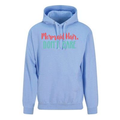 Cute Mermaid Hair Dont Care Mermaid Academy Gift Unisex Surf Hoodie