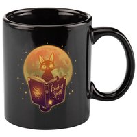 Cute Mystical Halloween Book Of Spells Cat 11oz C Handle Ceramic Mug