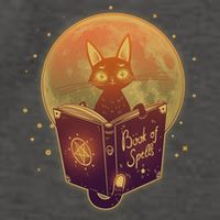 Cute Mystical Halloween Book Of Spells Cat Vector Backpack